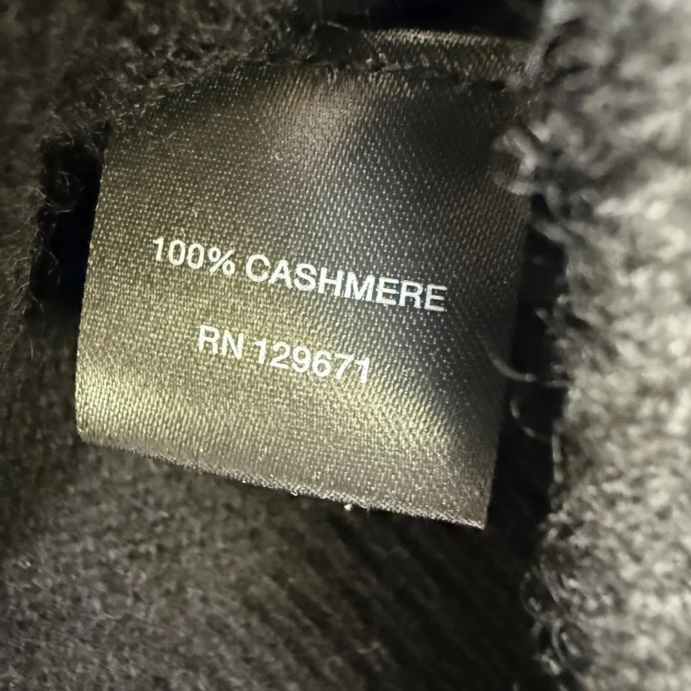 NAKED CASHMERE KAIA CREWNECK CASHMERE SWEATER Womens Medium‎ Black Quiet Luxury